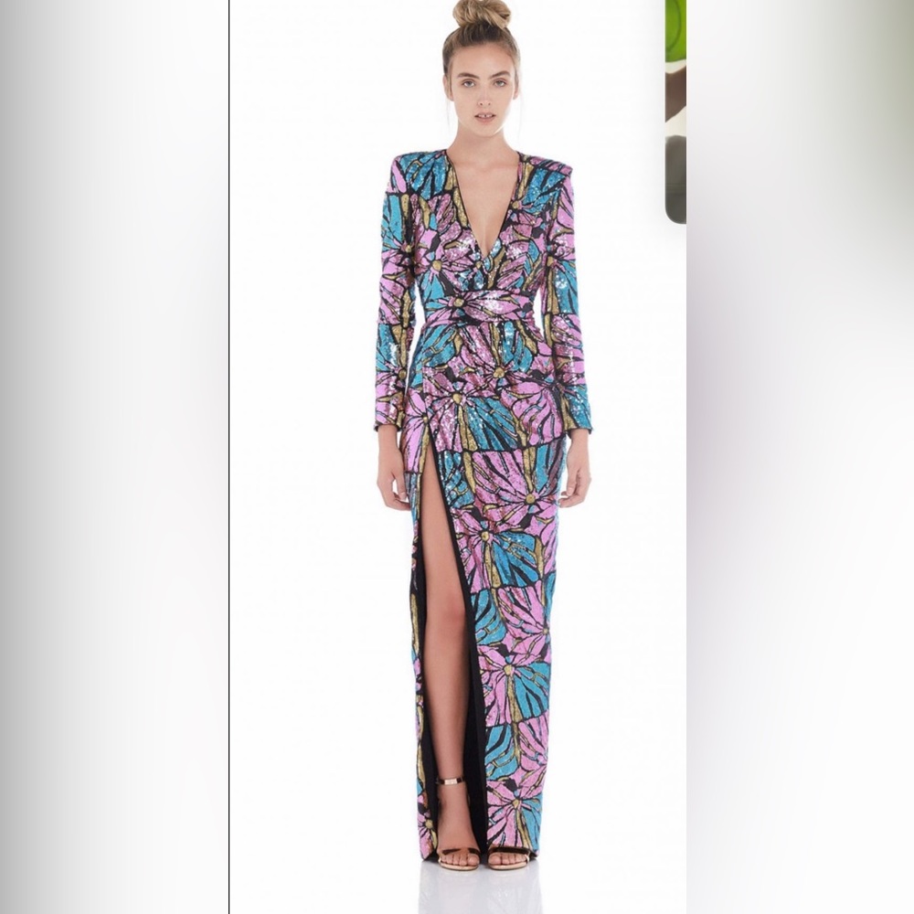 Zhivago multicolor sequins long dress